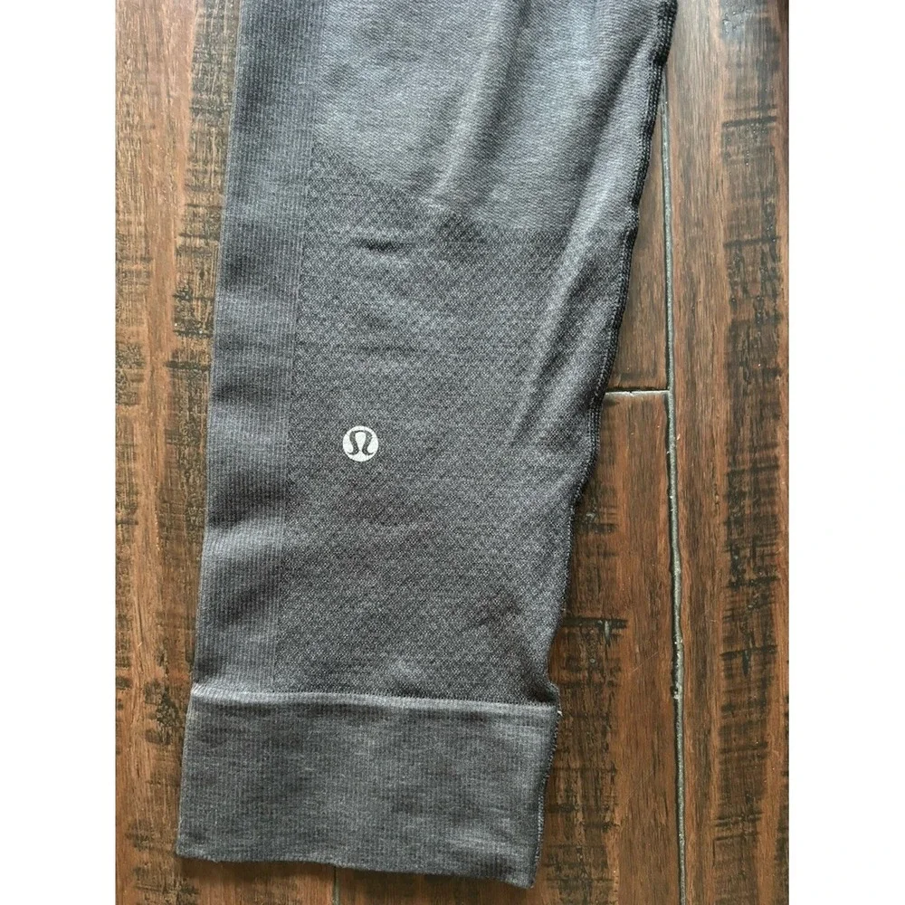 Lululemon Ebb To Street Pants Leggings 4 Heathered Gray Seamless Knit Sculp